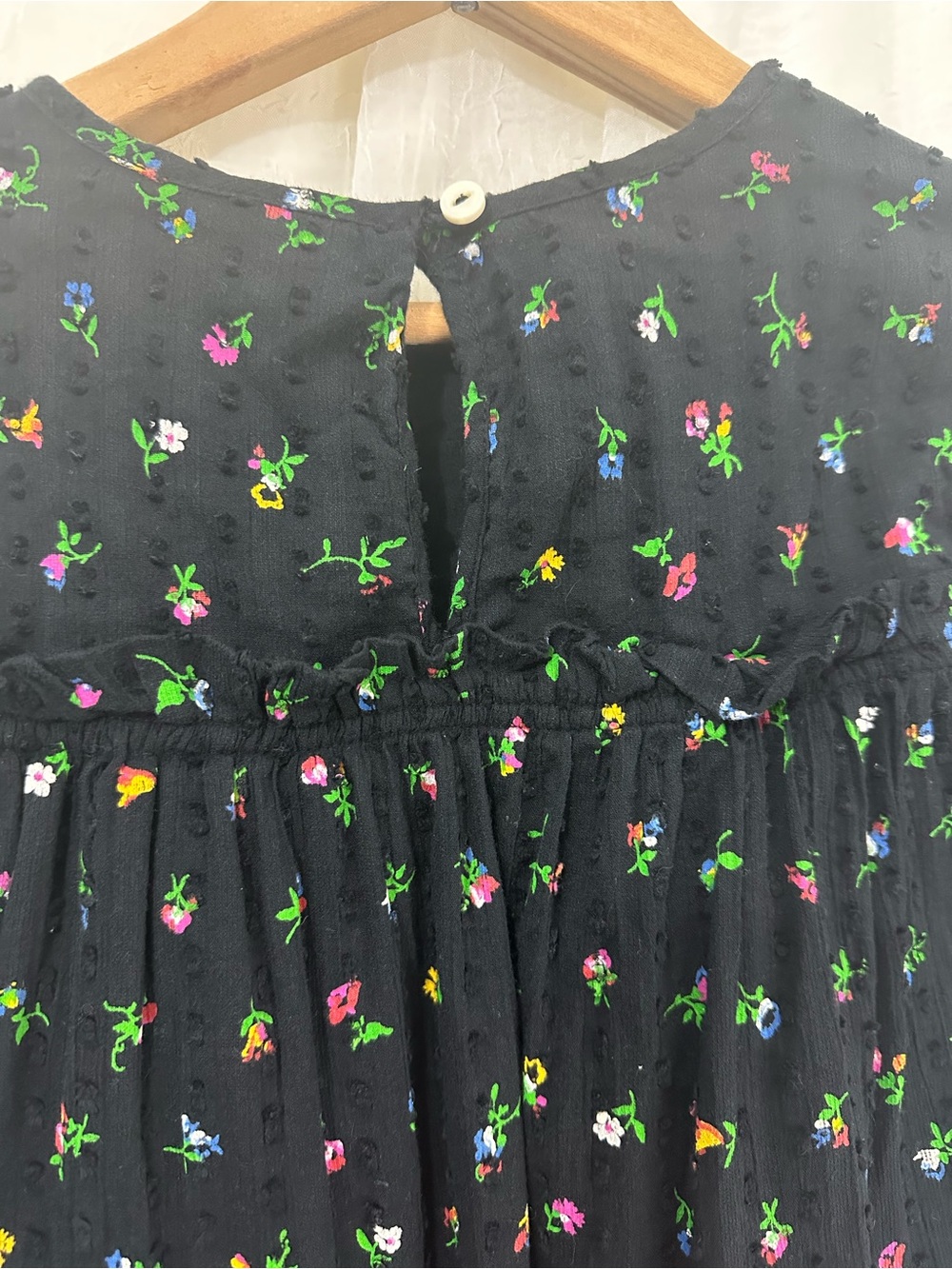 Crewcuts Black Floral Smocked Tiered Dress - Picture 5 of 5